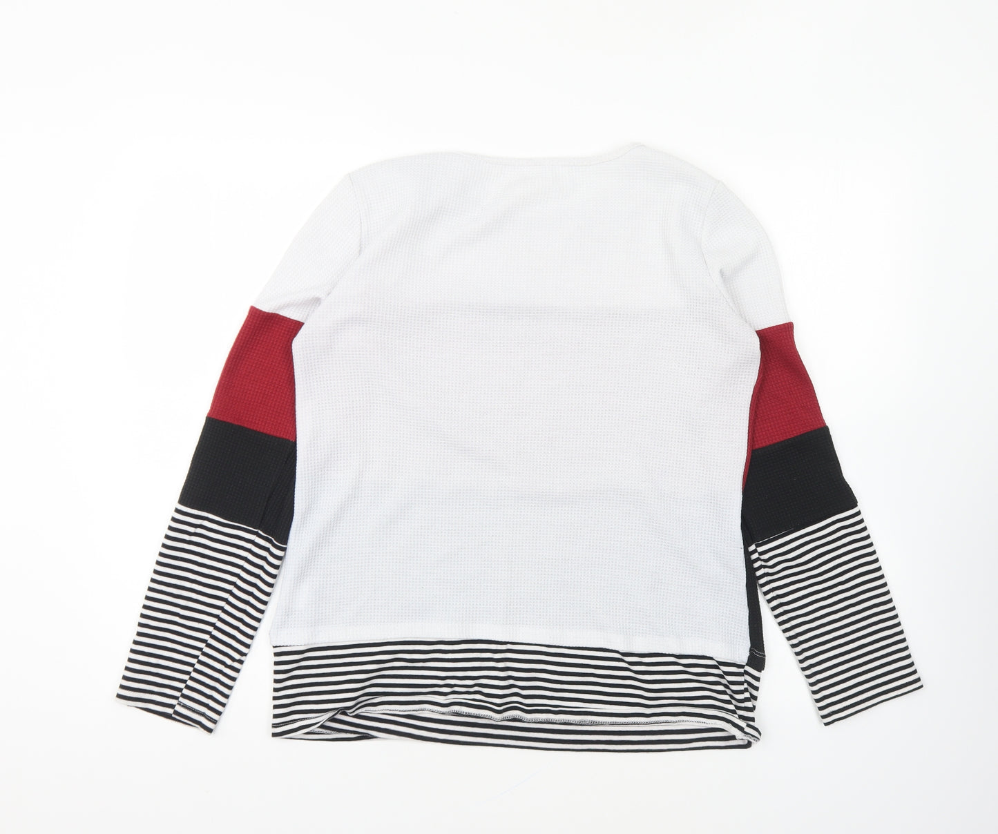 SheIn Womens Multicoloured Striped Polyester Pullover Sweatshirt Size L Pullover