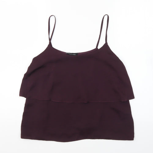 New Look Womens Purple Polyester Camisole Blouse Size 10 Square Neck