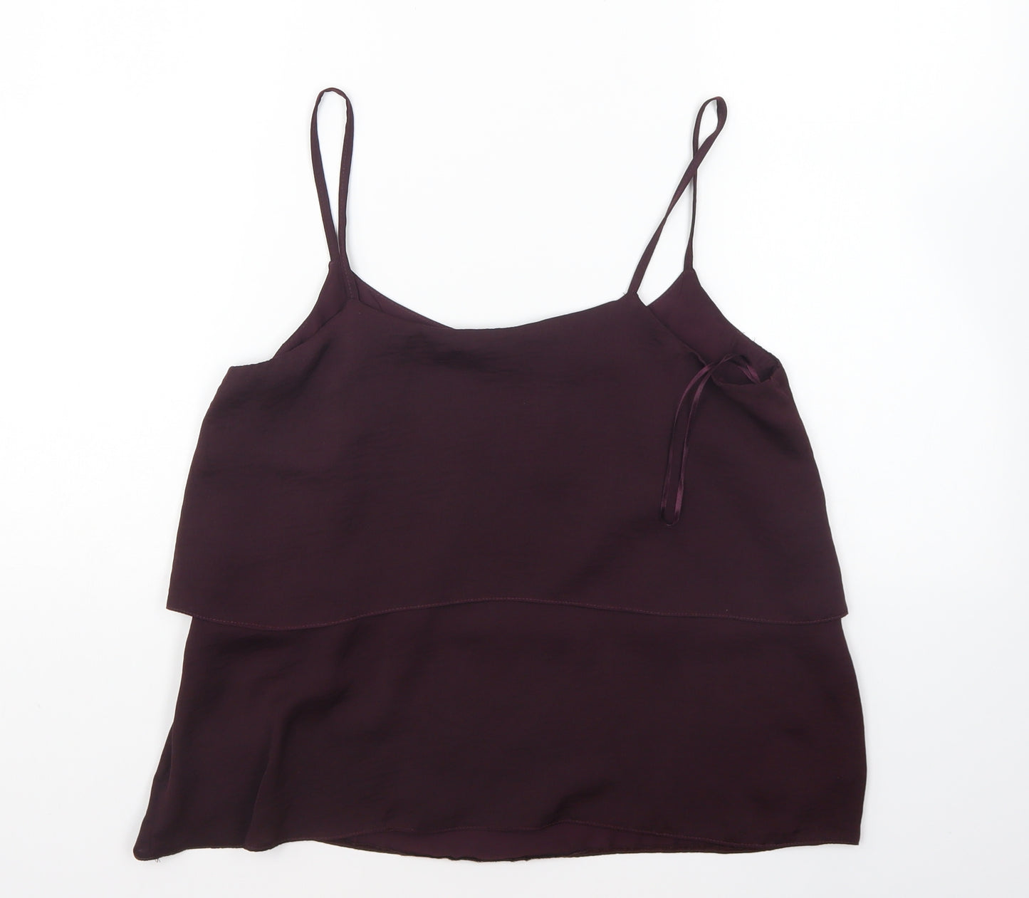 New Look Womens Purple Polyester Camisole Blouse Size 10 Square Neck