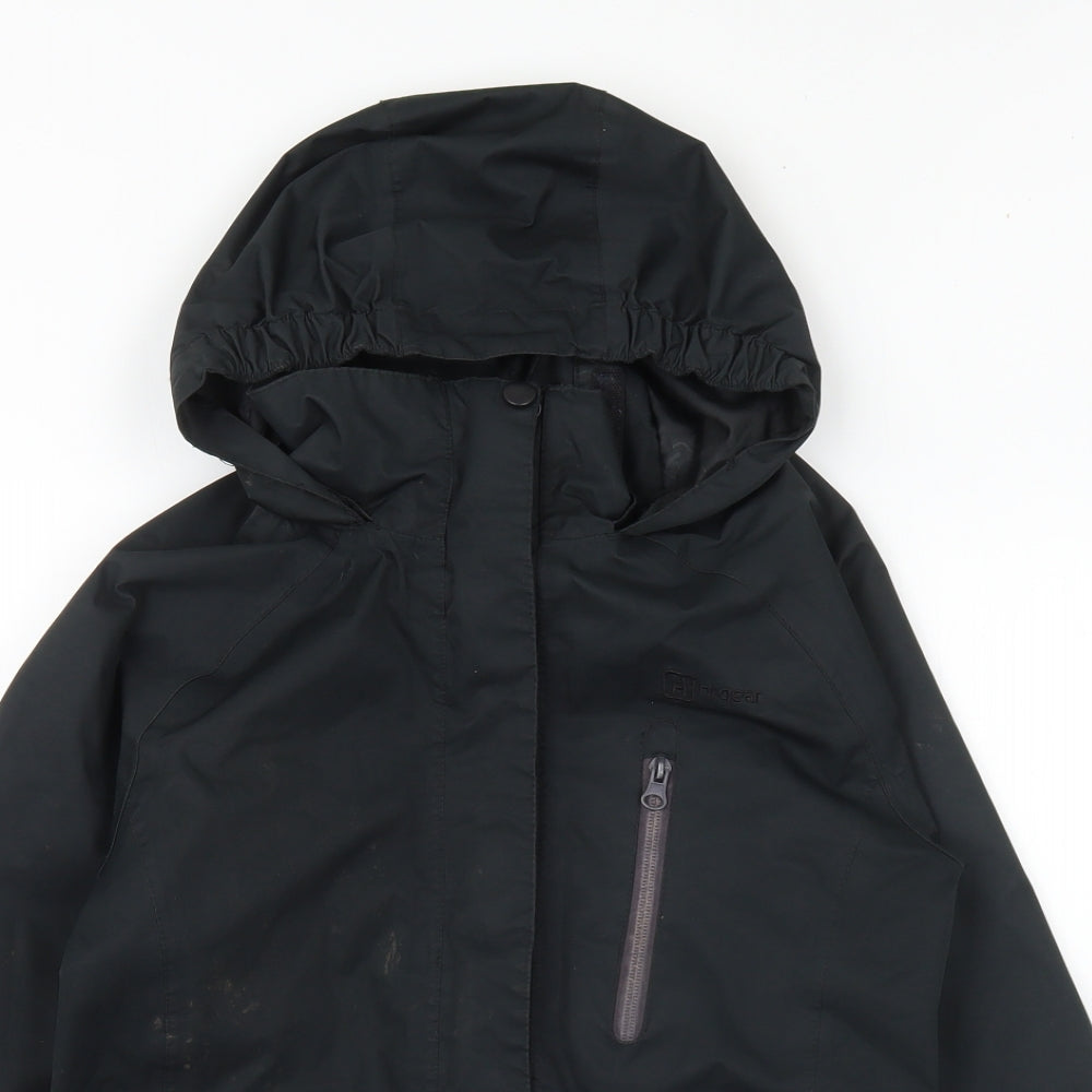 Hi Gear Boys Black Rain Coat Coat Size 9-10 Years Zip