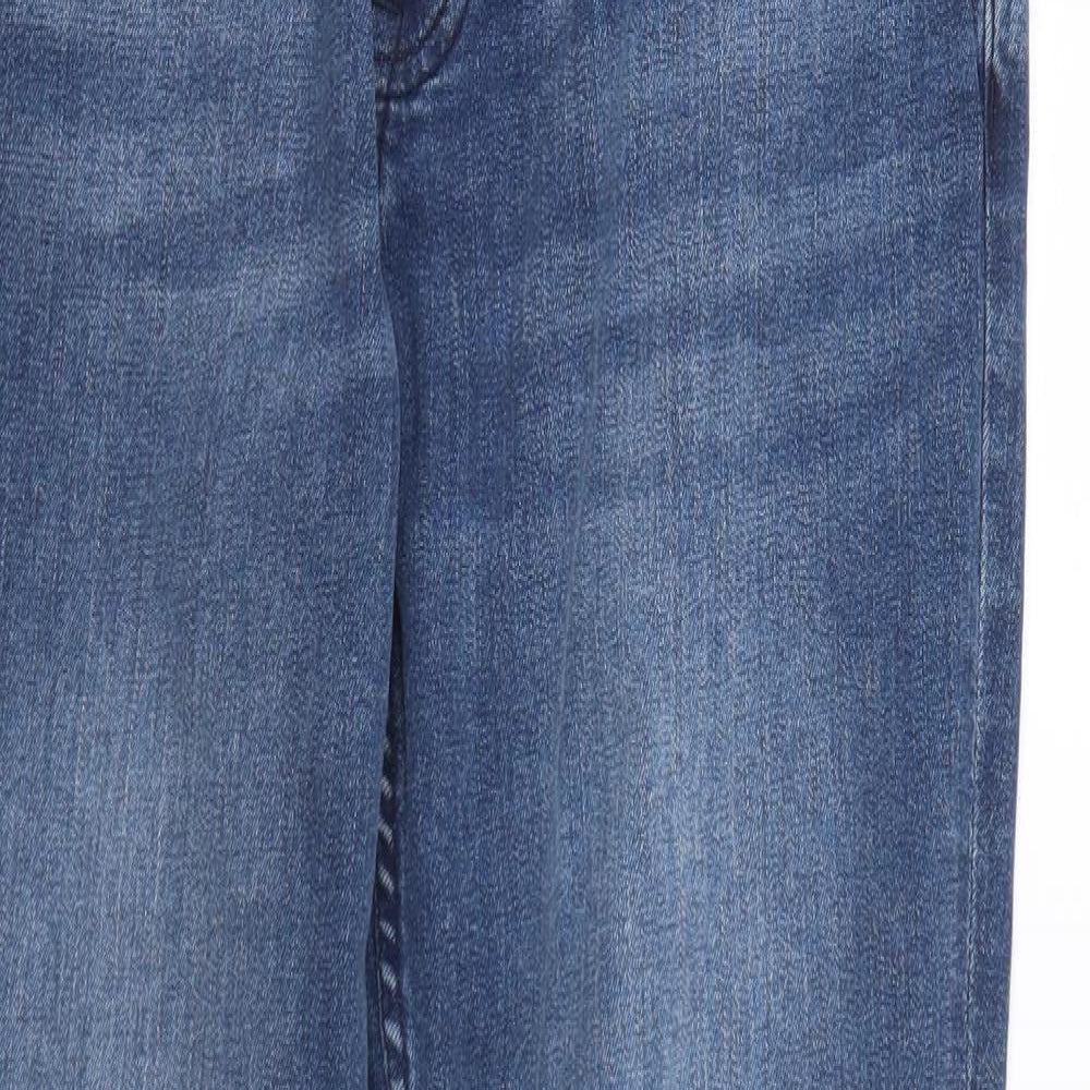 Denim & Co. Mens Blue Cotton Straight Jeans Size 32 in L32 in Regular Button