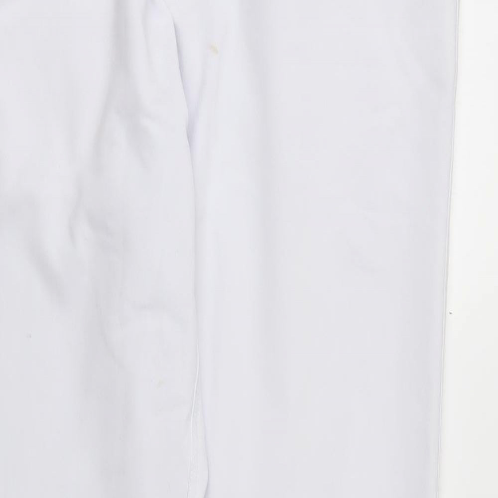 FJ Womens White Polyester Skinny Jeans Size 34 in L35 in Regular Button