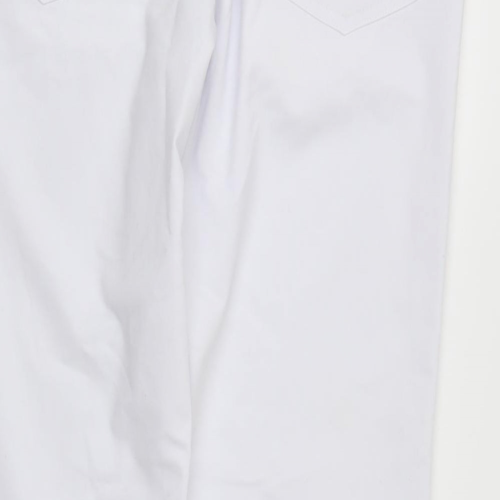FJ Womens White Polyester Skinny Jeans Size 34 in L35 in Regular Button