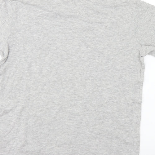 H&M Boys Grey Cotton Basic T-Shirt Size 13-14 Years Round Neck Pullover - Angry Birds