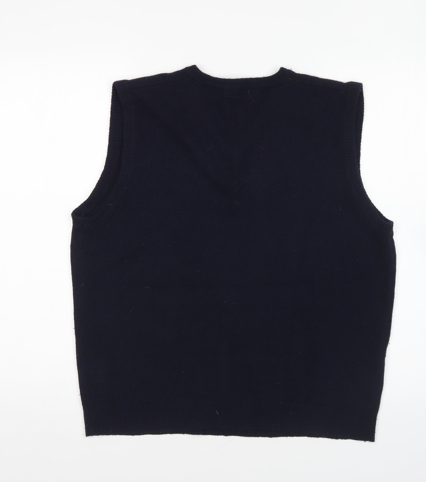 Swallow Golf Womens Blue V-Neck Wool Vest Jumper Size 16