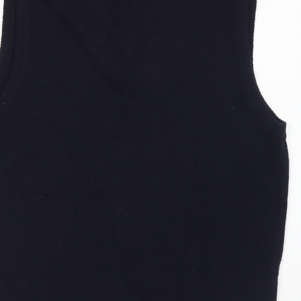 Swallow Golf Womens Blue V-Neck Wool Vest Jumper Size 16