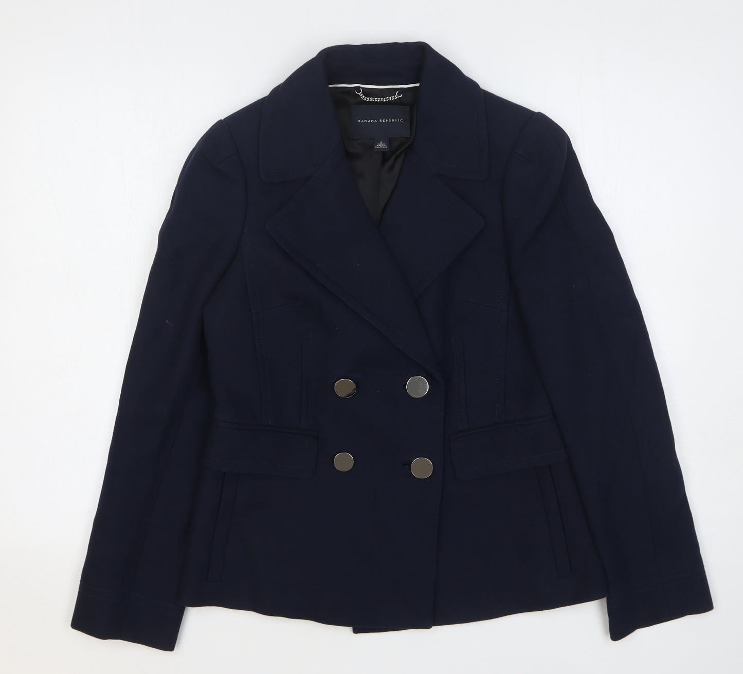Banana Republic Womens Blue Cotton Jacket Blazer Size S