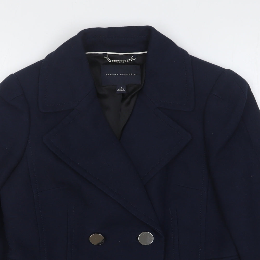 Banana Republic Womens Blue Cotton Jacket Blazer Size S