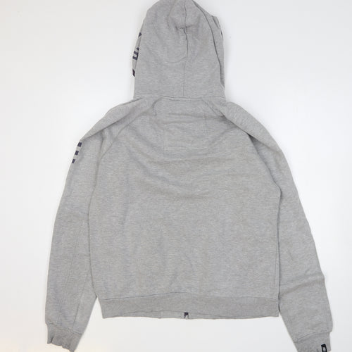 Fenchurch Mens Grey Cotton Full Zip Hoodie Size M