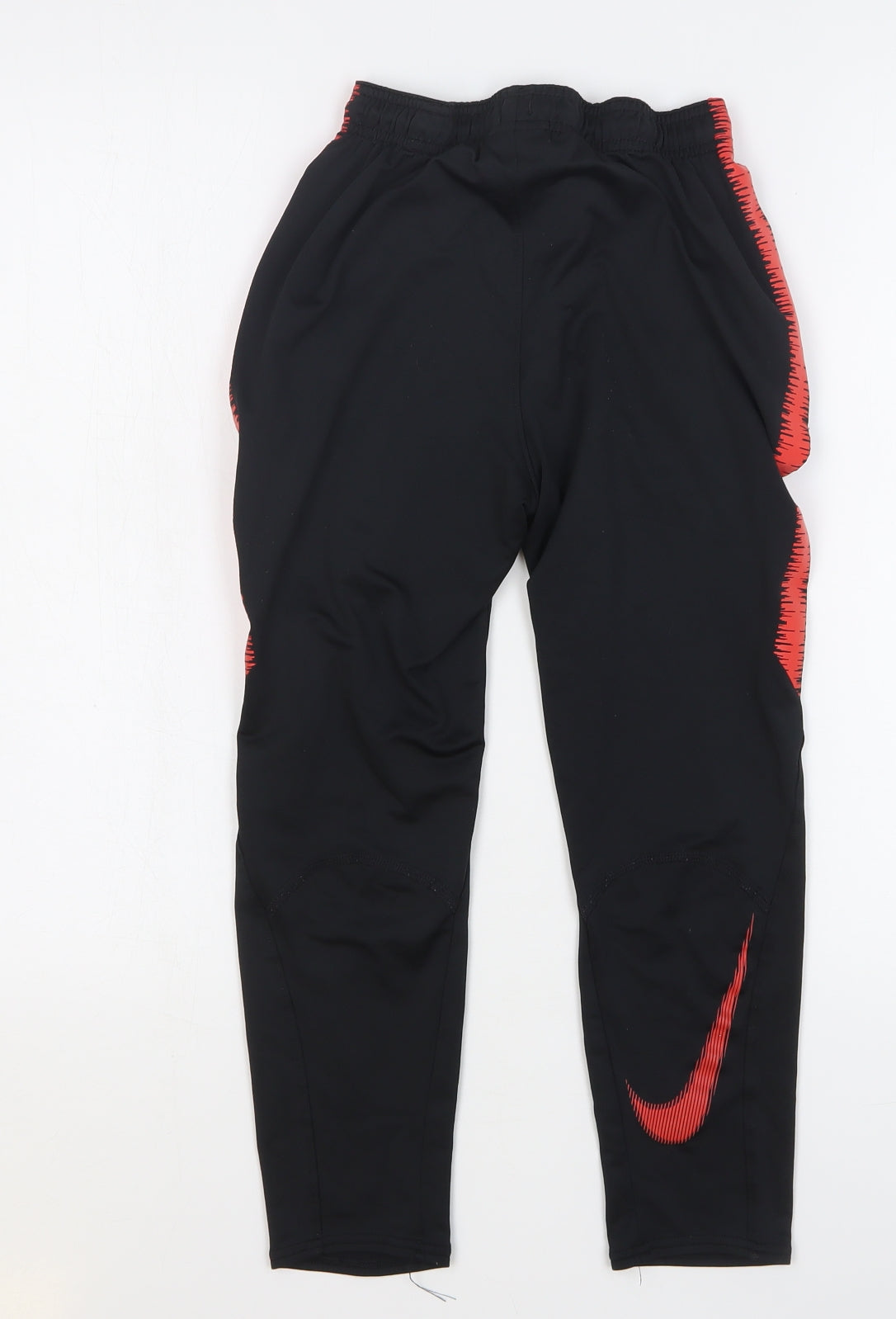 Nike Boys Black Polyester Jogger Trousers Size 10-11 Years Regular Drawstring