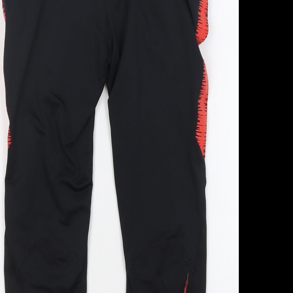 Nike Boys Black Polyester Jogger Trousers Size 10-11 Years Regular Drawstring