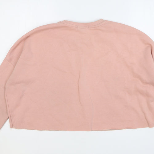 Primark Womens Pink Polyester Pullover Sweatshirt Size 12 Pullover - Cropped