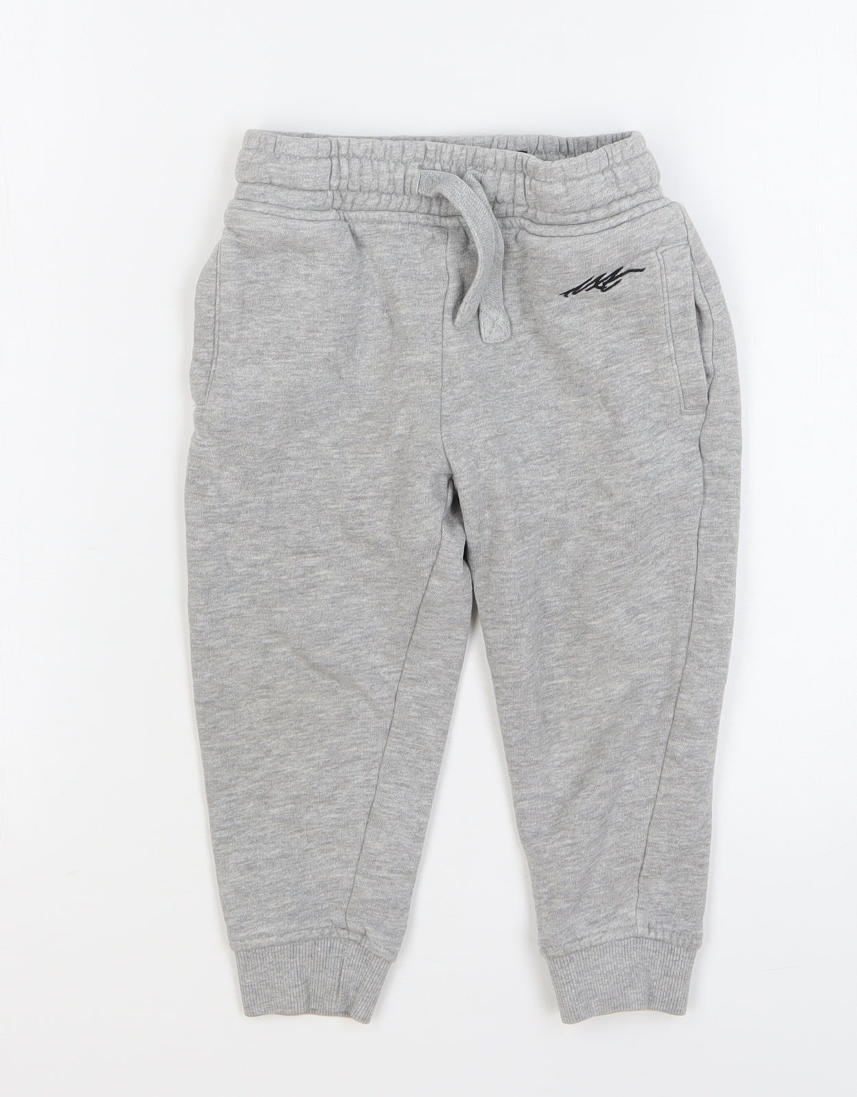NEXT Boys Grey Cotton Sweatpants Trousers Size 3 Years Regular Drawstring