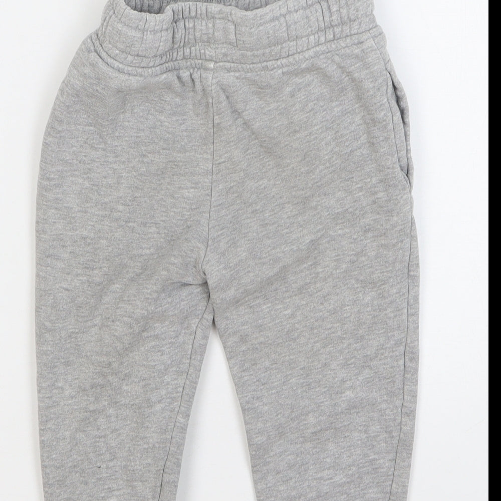 NEXT Boys Grey Cotton Sweatpants Trousers Size 3 Years Regular Drawstring