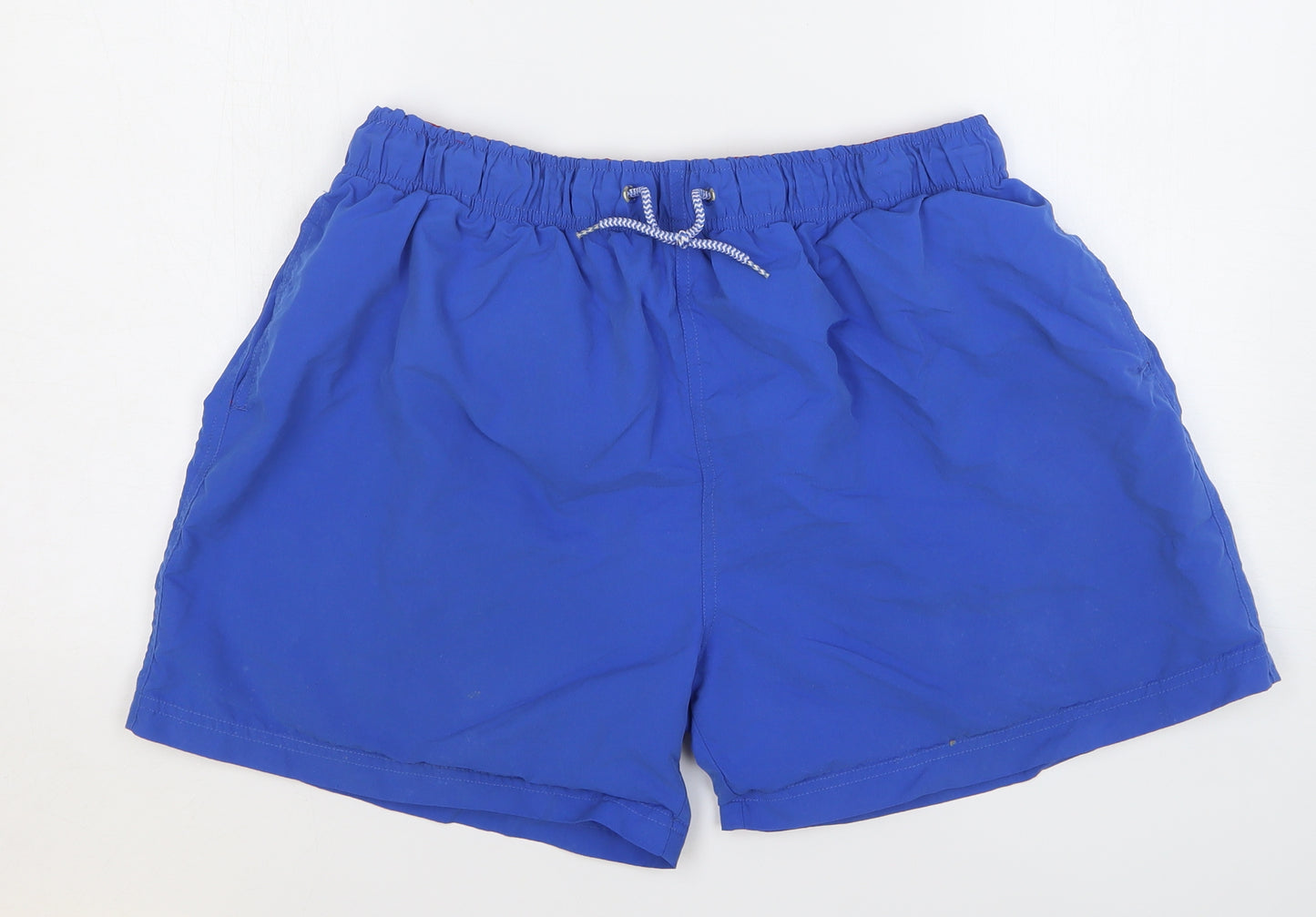 Cedar Wood State Mens Blue Polyester Bermuda Shorts Size 2XL L6 in Regular Drawstring - Swim Shorts