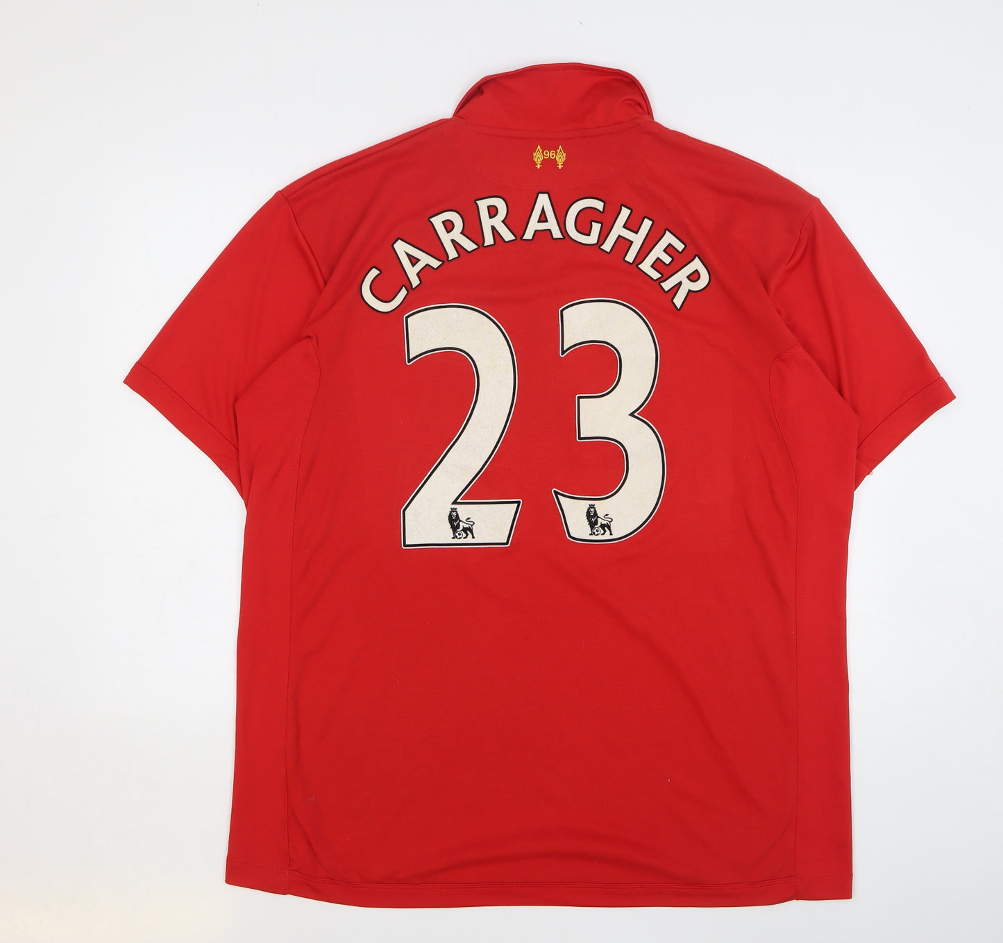 Warrior Mens Red Polyester Basic T-Shirt Size 3XL Collared Pullover - Liverpool FC
