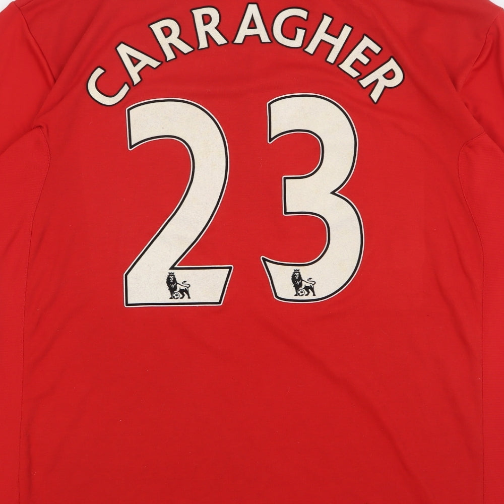 Warrior Mens Red Polyester Basic T-Shirt Size 3XL Collared Pullover - Liverpool FC