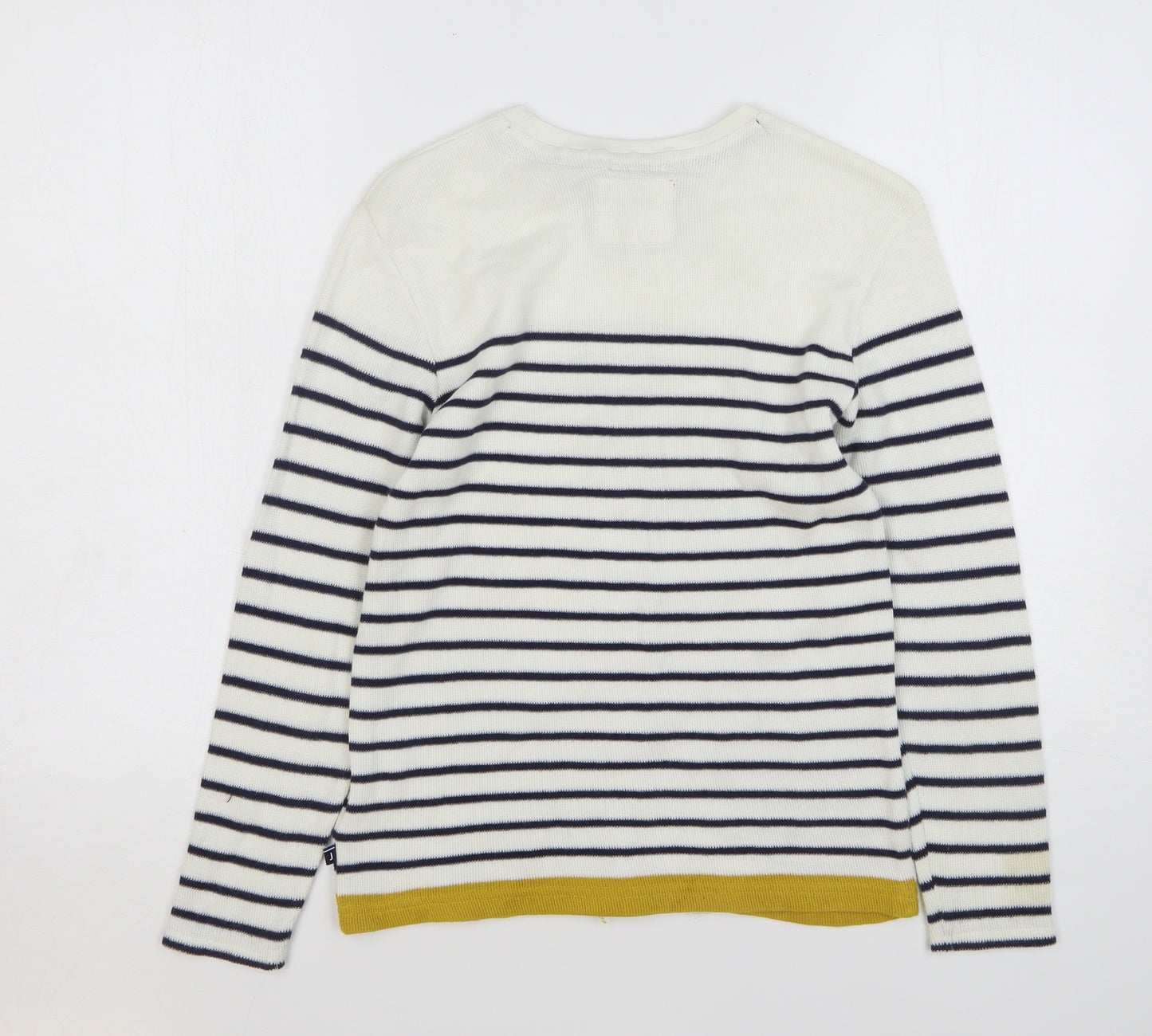 Jasper Conran Boys Multicoloured Round Neck Striped Cotton Pullover Jumper Size 9-10 Years Pullover