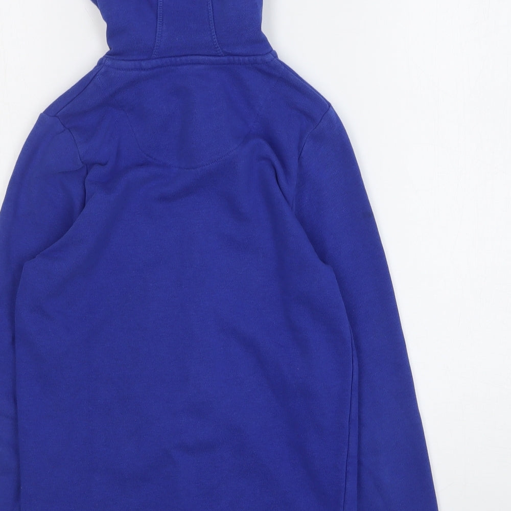 TU Boys Blue Cotton Full Zip Hoodie Size 8 Years Zip