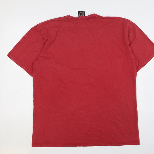 Independent Truck Company Mens Red Cotton T-Shirt Size XL Round Neck