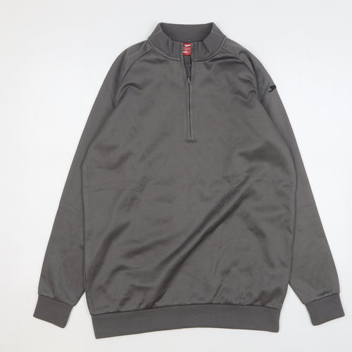 Slazenger Mens Grey Polyester Pullover Sweatshirt Size M