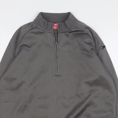 Slazenger Mens Grey Polyester Pullover Sweatshirt Size M