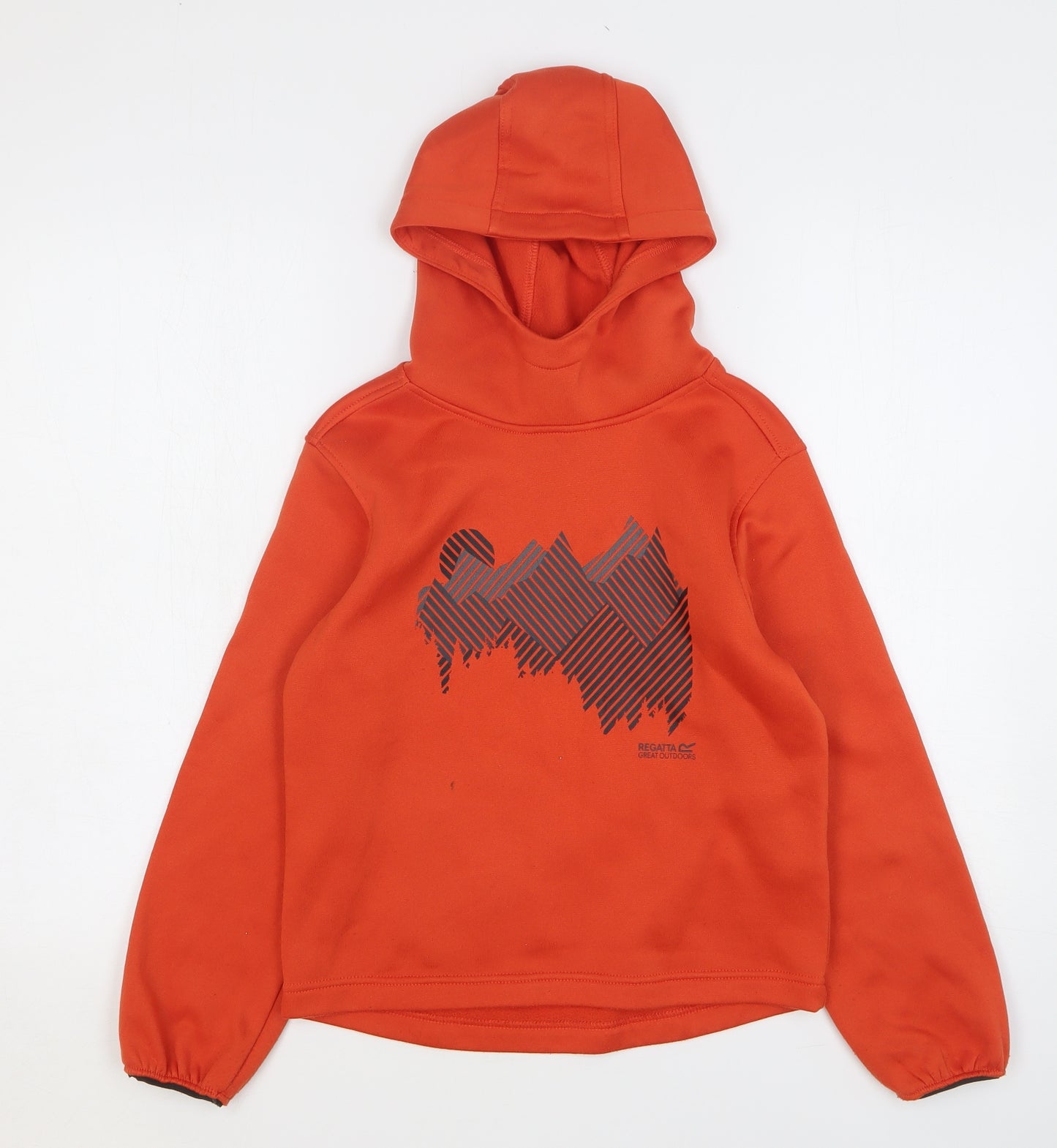 Regatta Boys Orange Polyester Pullover Hoodie Size 11-12 Years Pullover