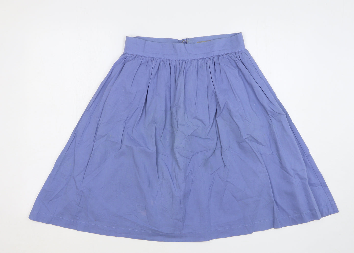 VERO MODA Womens Blue Cotton A-Line Skirt Size S Zip