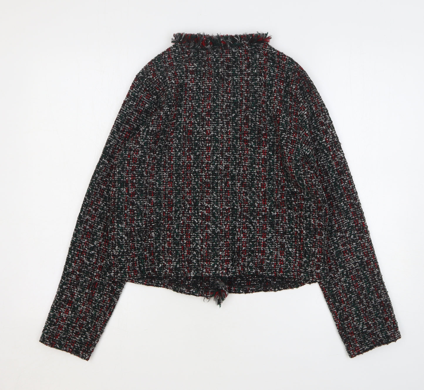 Springfield Womens Multicoloured Round Neck Striped Acrylic Cardigan Jumper Size 10