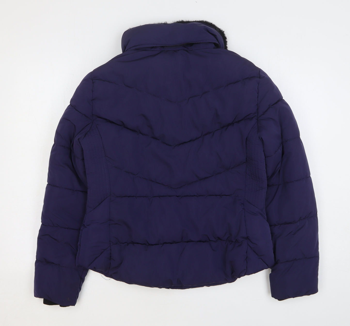 Papaya Womens Blue Puffer Jacket Jacket Size 12 Zip