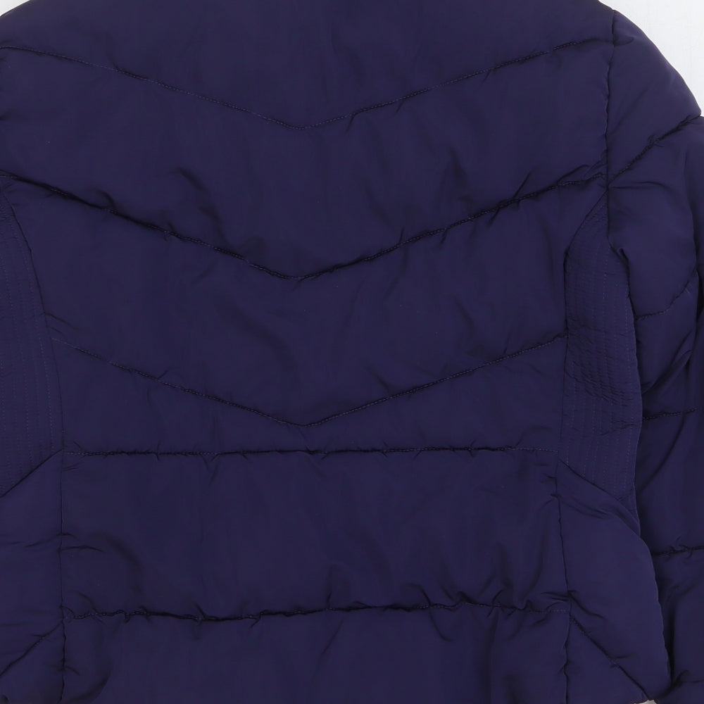 Papaya Womens Blue Puffer Jacket Jacket Size 12 Zip