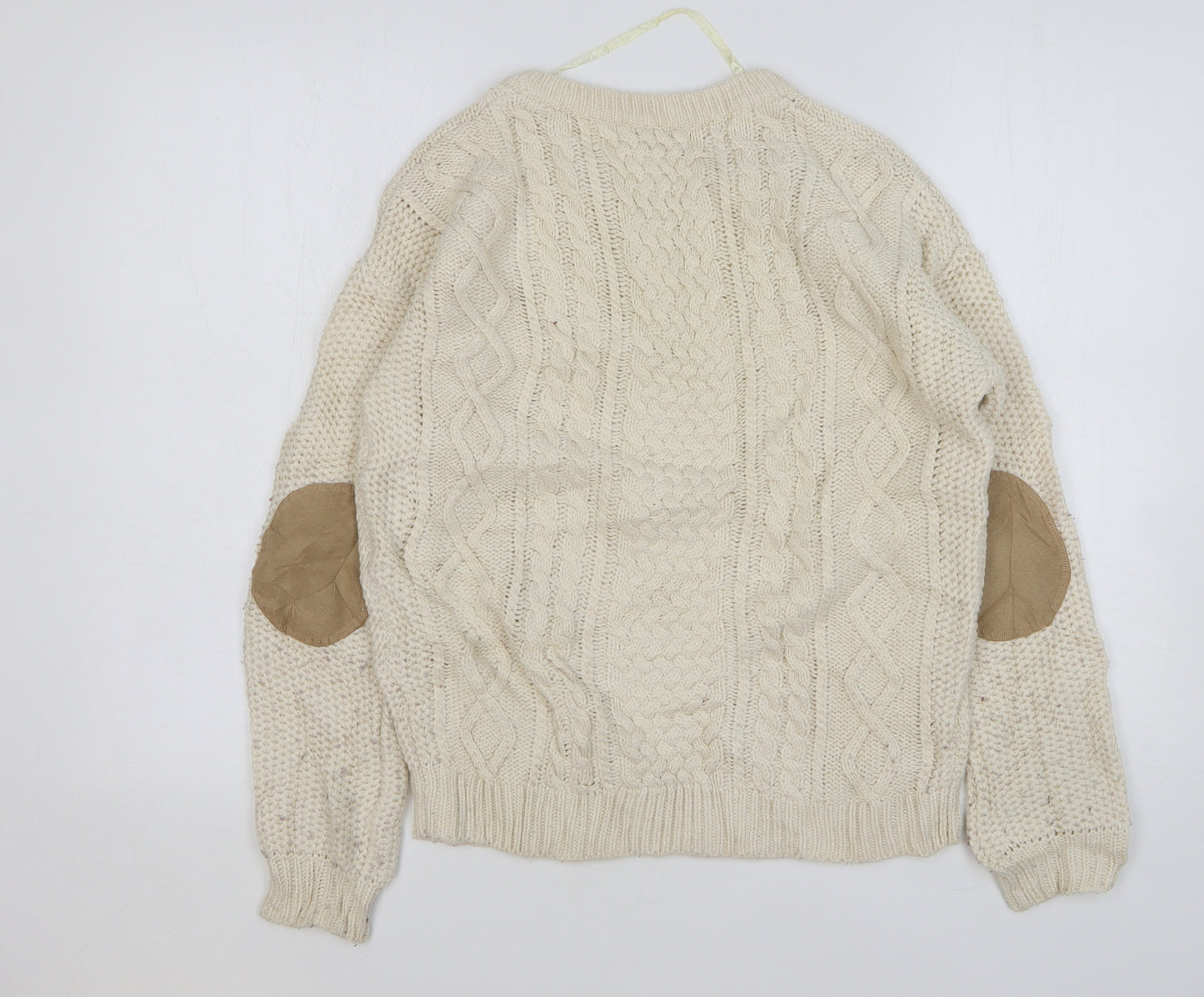 Atmosphere Womens Beige Round Neck Acrylic Pullover Jumper Size 6