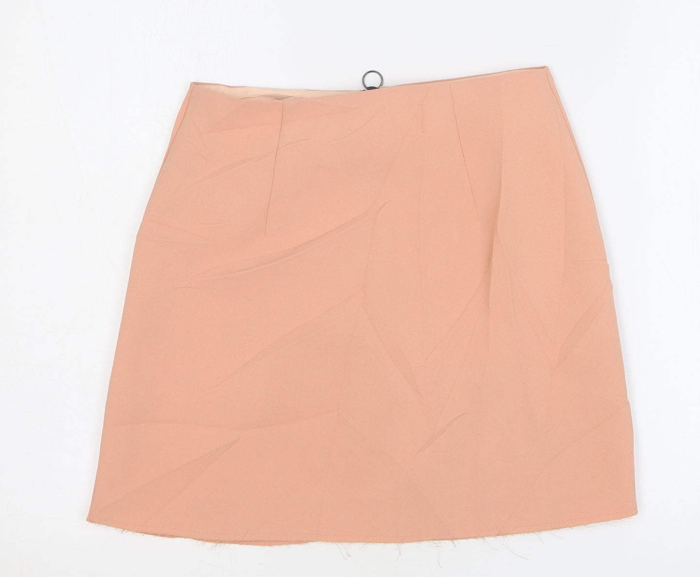 Topshop Womens Pink Polyester Mini Skirt Size 8 Zip