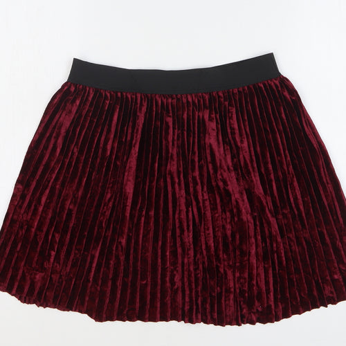 Zara Womens Purple Polyester A-Line Skirt Size S