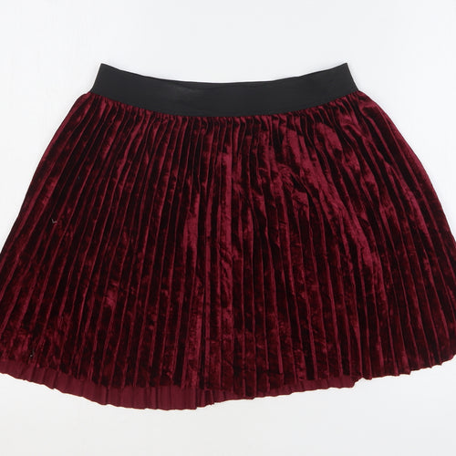 Zara Womens Purple Polyester A-Line Skirt Size S