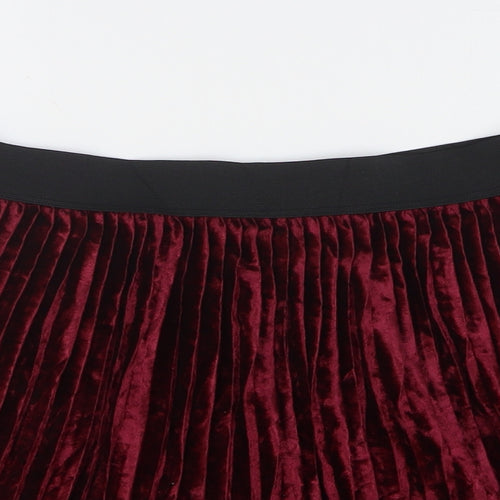 Zara Womens Purple Polyester A-Line Skirt Size S