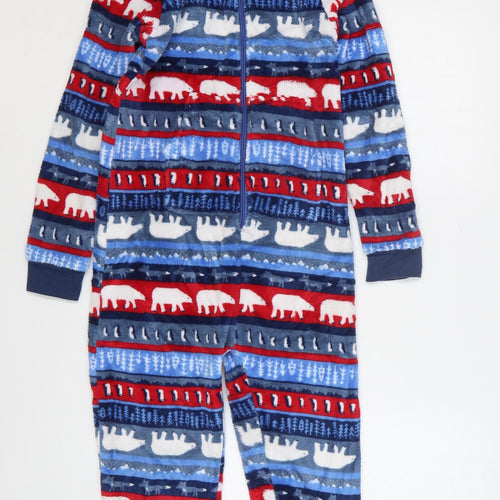 John Lewis Boys Multicoloured Fair Isle Polyester One Piece Size 11 Years Zip - Polar Bear