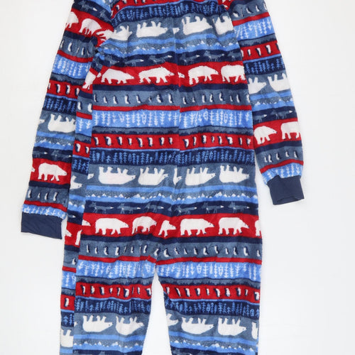 John Lewis Boys Multicoloured Fair Isle Polyester One Piece Size 11 Years Zip - Polar Bear