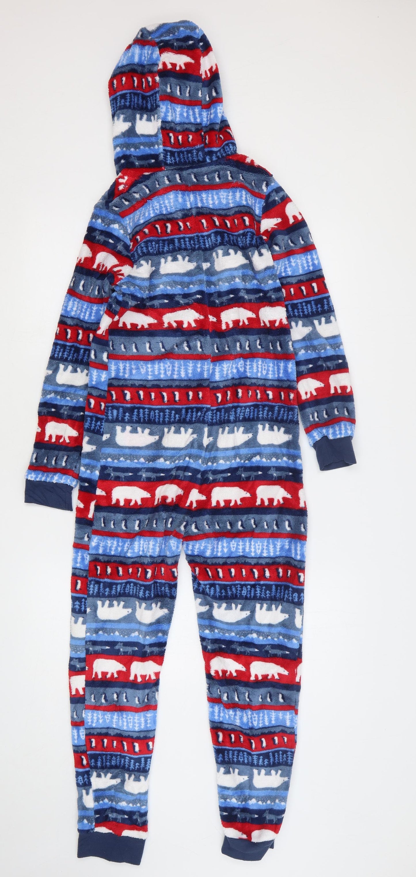 John Lewis Boys Multicoloured Fair Isle Polyester One Piece Size 11 Years Zip - Polar Bear