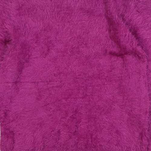 Lakeland Womens Purple Round Neck Nylon Pullover Jumper Size 12