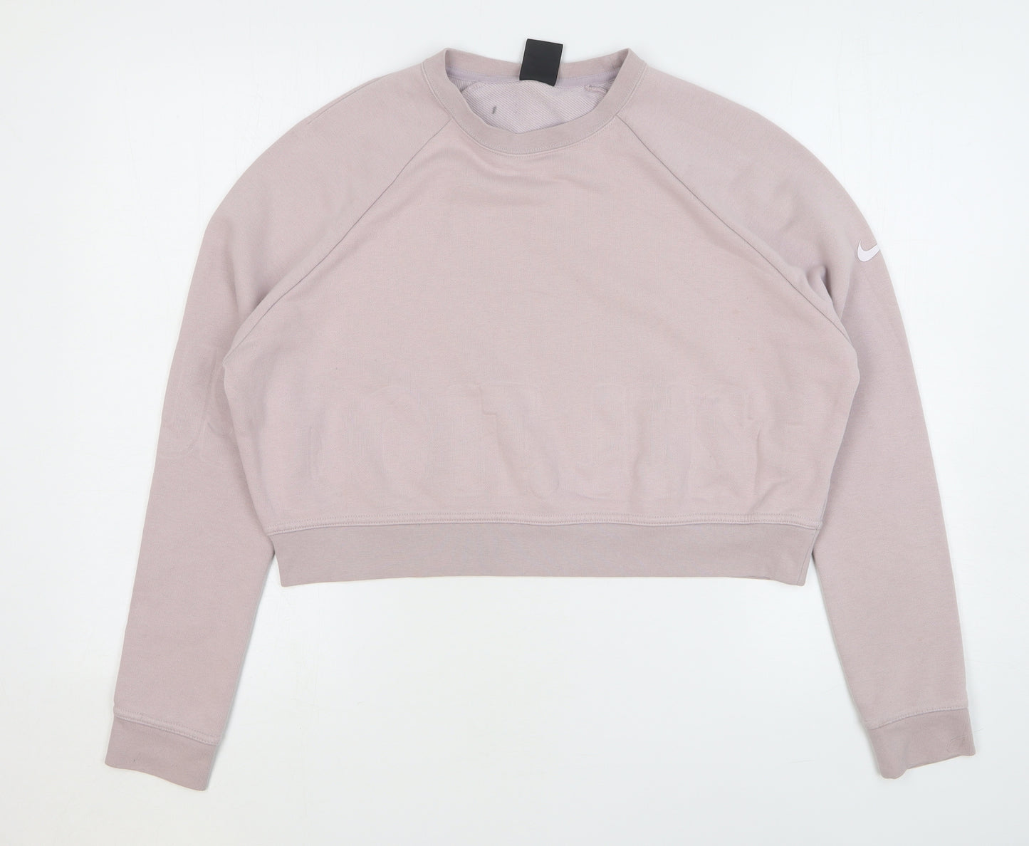 Nike Womens Pink Polyester Pullover Sweatshirt Size M Pullover