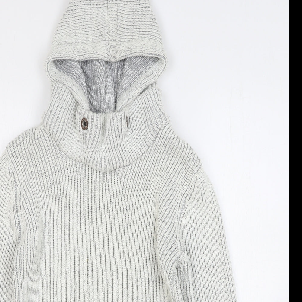 Ce-Ce Womens Grey Wool Pullover Hoodie Size M Pullover