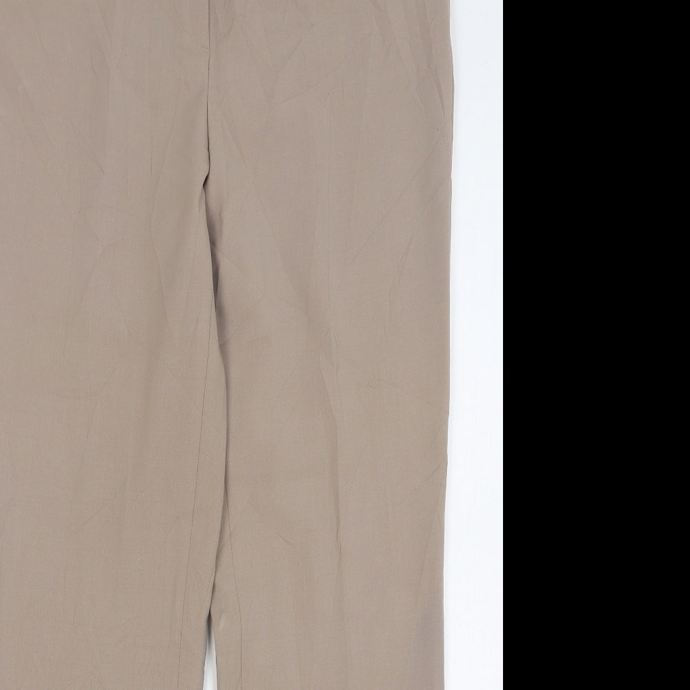 GARDEUR Womens Beige Polyester Trousers Size 34 L30 in Regular Button