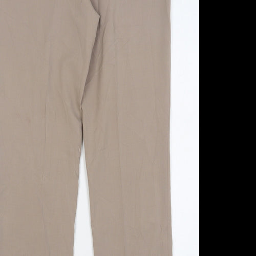 GARDEUR Womens Beige Polyester Trousers Size 34 L30 in Regular Button