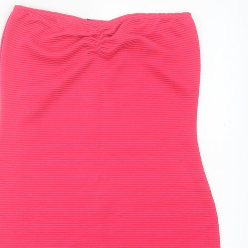 Preworn Womens Pink Polyester Bodycon Size S Sweetheart Pullover