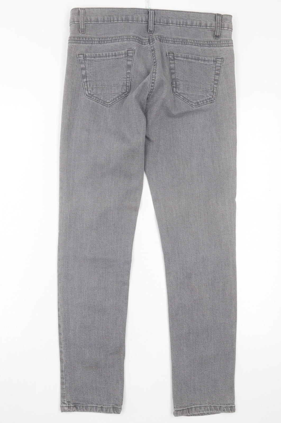 Pink Inc Womens Grey Cotton Skinny Jeans Size 14 L28 in Regular Button