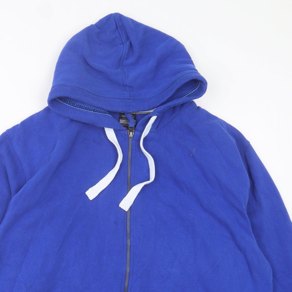 Trespass Mens Blue Cotton Full Zip Hoodie Size 2XL