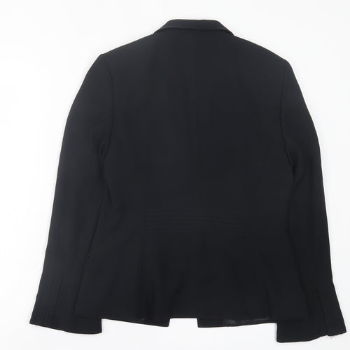 NEXT Womens Black Jacket Blazer Size 12 Hook & Eye