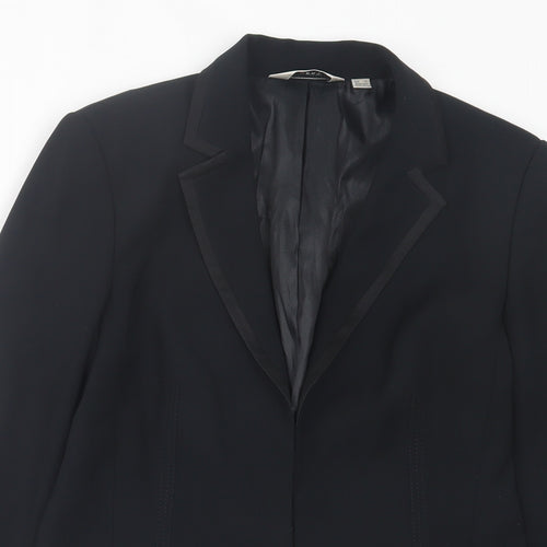 NEXT Womens Black Jacket Blazer Size 12 Hook & Eye