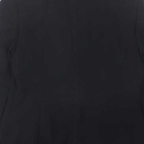 NEXT Womens Black Jacket Blazer Size 12 Hook & Eye